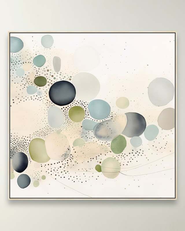 "Serene Orbs 2" Framed Giclee
